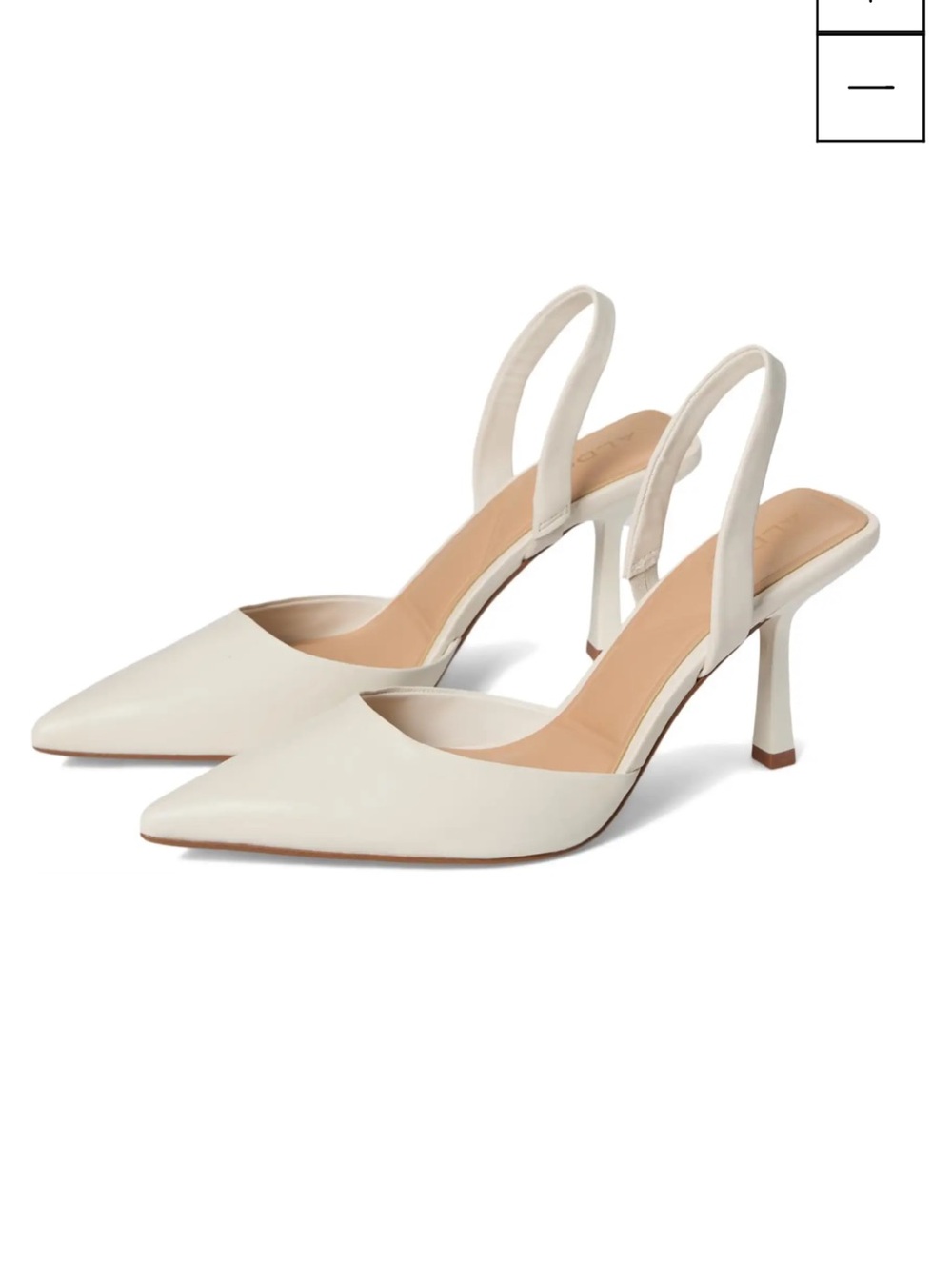 Aldo Cream Pointed Slingback Heels